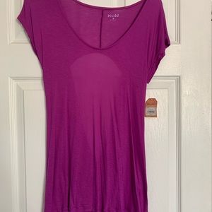 Mudd Women’s short sleeve  open scooped back- NEW